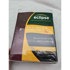 Eclipse Thermaweave Red Blackout Curtain One Panel 52" x 84" Woven Back Tb Lot 2